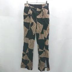 ◇ Θ AZUL BY MOUSSY アズールバイマウジー 総柄 フレアカジュアルスラックスパンツ サイズ ブラウン系 レディース E  【1506230026661】