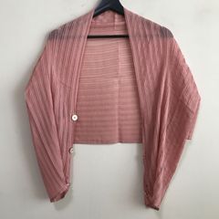 MARIAL ソフトプリーツストール　スリーブタイプ　ピンク