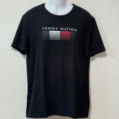 TOMMY HILFIGERトミーヒルフィガー 半袖 Tシャツ ブラック ビックロゴ Lサイズ ゴルフウェア トレーニングウェア 黒 メンズ