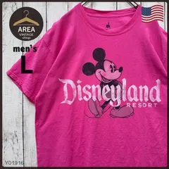 【Disney】ミッキーマウス古着TシャツヴィンテージLアメリカUSAピンク