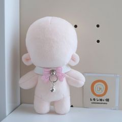 10cm ぬいぐるみ 着せ替え チョーカー アクセサリー ピンク 鈴 首輪 推し活 推しぬい 綿人形 棉花娃娃 ちびぬい服 ちびぐるみ コットンドール cotton doll-X013