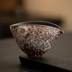 陶器 銀公道杯 大容量 分茶器 家庭用 老岩泥 粗陶 ティーサーバー 茶海 カップ M250321-198