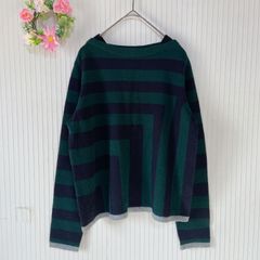 4711 ー大特価ー ウール100%★  【ジョルジュレッシュ】 GEORGES RECH レディース トップス デザインセーター ニット （M） 深緑 長袖 クルーネック LOT47