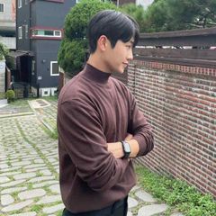 向井康二着用モデル】Monkkey time モックネック スウェット 茶色 