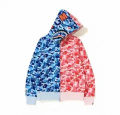 希少Sサイズ A BATHING APE シャークパーカー ブルー レア 春秋 2025年最新】アベイシングエイプ シャークパーカーブルーの人気