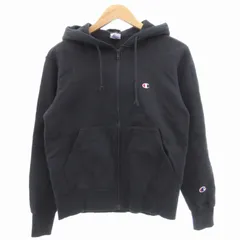 チャンピオン CHAMPION ジップアップパーカー フーディー スウェットシャツ 裏起毛 ロゴ刺繍 S 紺 ネイビー C3-Q106 /GV ■GY39