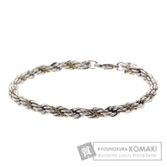 TIFFANY&Co. ティファニー ツイスト ロープ ミディアム ブレスレット SV K18YG レディース