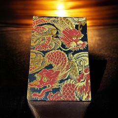 西陣織 御朱印帳 龍 赤