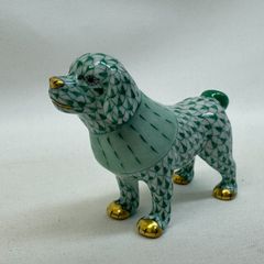 K【保管品】ヘレンド HEREND 犬 干支 置物 箱付き