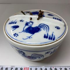 瀬戸焼 染付 波千鳥文 手桶花生 V R9822 - メルカリ