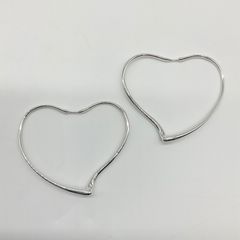 ●【展示未使用品】TIFFANY&Co. ティファニー エルサ・ペレッティ オープンハート ラージ フープピアス 両耳用 スターリングシルバー SV925 Ag925 【中古】SAランク　5_288