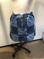 N1090. JouetieブロックチェックデニムスカパンM / ジュエティ