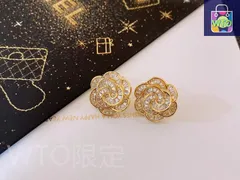 【今日特価】Chanel ヴィンテージ ダブル C ピアス 送料無料 限定価格