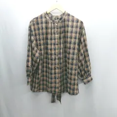◇ ⊂ Φ GLOBAL WORK グローバルワーク チェック柄 長袖 シャツ サイズF ブラウン ブラック レディース E  【1502060031202】