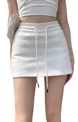 【在庫セール】スカート セクシー ウエストゴム スウェット 無地 綿100% レディース ミニ タイト [syvent] ホット スカート