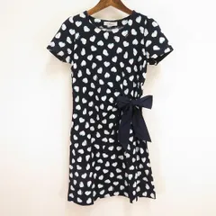 #wnc ギャラリービスコンティ GALLERY VISCONTI ワンピース 2 紺 白 水色 半袖 チュニック ハート柄 リボン レディース [920381] k01