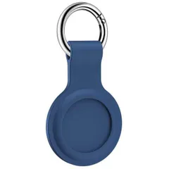 ▼Air Tag シリコンカバー ネイビー 保護ケース キーホルダー キーリング