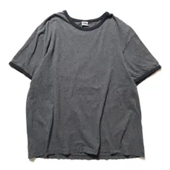 00's オールドネイビー コットン リンガー Tシャツ 半袖 (XXL) 霜降り濃灰×黒 無地 00年代 旧タグ オールド ギャップ OLD NAVY GAP Y2K　アメリカ古着 USED  ビンテージ ヴィンテージ