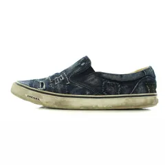 ディーゼル DIESEL スリッポン デニム ダメージ加工 靴 シューズ US10.5 28.5cm 紺 ネイビー /DKのサムネイル