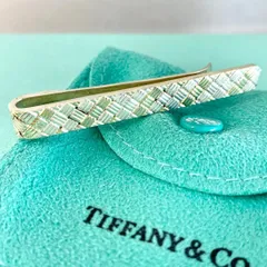 【美品】ティファニー ネクタイピン コンビ メッシュ 編み込み 750 925 美品】ティファニー ネクタイピン コンビ メッシュ 編み込み 750 925