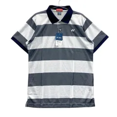 サイズ：LL YONEX ヨネックス  半袖ポロシャツ ボーダー柄 ネイビー系 [240101520028] ゴルフウェア メンズ ストスト