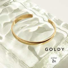 【即納】スリム プレート ステンレス バングル GOLDY ゴールディ 4240416 goldy アクセサリー レディース  女性 シルバー ゴールド 金属 メタル goldy バングル メンズ 男性 ジェンダーレス ユニセックス ブレスレット 新品 正規品