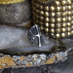USA VINTAGE Straw Berry SPIDER WEB DESIGN SILVER RING/アメリカ古着蜘蛛の巣デザインシルバーリング
