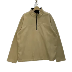 Timberland ティンバーランド フリース プルオーバー ハーフジップ トレーナー ワンポイント刺繡 フィリピン製 XLサイズ イエロー