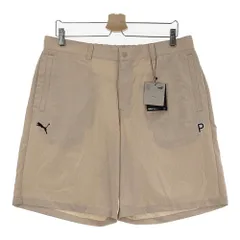 サイズ：XXL PUMA GOLF プーマゴルフ 2024年モデル ハーフパンツ シアサッカー  ベージュ系 [240101507428] ゴルフウェア メンズ ストスト