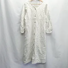 ■ CIAOPANIC TYPY チャオパニックティピー デニム 長袖 ロング丈 ワンピース サイズ1 ホワイト レディース E  【1407180051065】