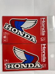 ★左右セット★HONDA ロゴ ダイカットクリアステッカー 1972WING mark TRICOLOR01 R コレクション バイク 公式HND065◎メルカリSHOP