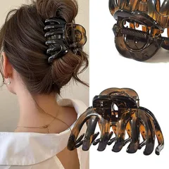 【新品】 Yokosen ヘアクリップ 髪留め クリップ 大きめ しっかりとまる ヘアクリップ 毛量多い べっ甲 バナナクリップ バンスクリップ バレッタ hair clip ヘアアクセサリー 髪クリップ 大人 おしゃれ ファクション 小物 韓国 優雅 簡 0