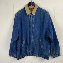 90年代 90s Calvin Klein カルバンクライン チェックライナー デニムジャケット 古着 メンズL コーデュロイ襟 ヴィンテージ ビンテージ 【f231226007】