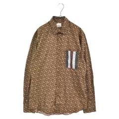 BURBERRY LONDON (バーバリーロンドン) CHATHAM TBM 8018277 モノグラム総柄 長袖シャツ ブラウンのサムネイル