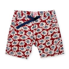 USA製 Battenwear NY バテンウェア 花柄 総柄 ショートパンツ ハーフパンツ ショーツ サイズ M /レッド/アメリカ製