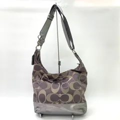 【COACH】コーチ シグネチャー柄 ワンショルダーバッグ グレー シルバー系 F17678 ★