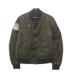 BALMAIN (バルマン) Olivier Rousteing期 エンブレムワッペンフライトジャケット MA-1 S1HT208 B 575 カーキのサムネイル