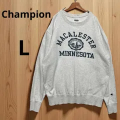 Champion チャンピオン  マカレスター ミネソタ アーチロゴ  ボロスウェット 杢グレー Lサイズ