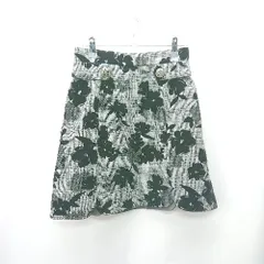 ◇ ⊇ Rirandture リランドチュール 花柄 ミニ丈 台形 スカート サイズ2 グレー系 レディース E  【1409100044515】