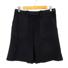 ミズノ MIZUNO ゴルフ キュロットスカート ショートパンツ 異素材 メッシュ切替 L 68 黒 ブラック スポーツウエア