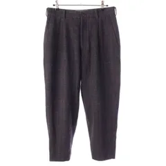 コムデギャルソンオムドゥ 22AW メンズ 1タックウールスラックス DJ-P047 チェック グレー ブラウン XSのサムネイル