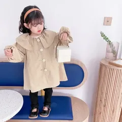 【春秋】大きな襟のトレンチコート　130のサムネイル