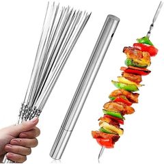 バーベキュー串 bbq 串 焼き串 ステンレス鋼 35cm 魚串 bbqフォーク バーベキュー道具 調理器具 アウトドア キャンプ ステンレス 再利用可能 100本組 再利用可能