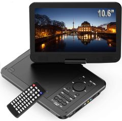 INTENAVI 10.6型 ポータブルdvdプレーヤー 液晶 大画面 4時間連続再生 CPRM対応