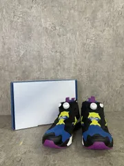 【中古】REEBOK ﾘｰﾎﾞｯｸ INSTAPUMP FURY ｲﾝｽﾀﾎﾟﾝﾌﾟﾋｭｰﾘｰ ﾌﾞﾗｯｸ ﾌﾞﾙｰ ﾎﾜｲﾄ ｲｴﾛｰ 24CM 33891745