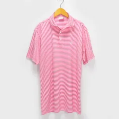 adidas TaylorMad アディダス テーラーメイド メンズ O/XGサイズ (XL)  ポロシャツ 半袖 ゴルフウェア ホワイト ピンク ボーダー A04195 アディダスゴルフ 夏