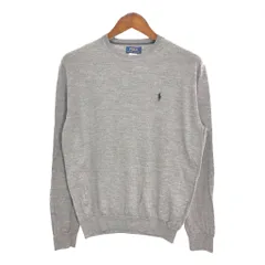 Polo by Ralph Lauren ポロ ラルフローレン ウール ニット セーター グレー (メンズ M) 中古 古着 S2516