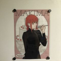 X2201 ◆未開封品 マキマ チェンソーマンカフェ　B4サイズ クリアポスター