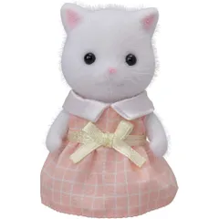 エポック社 シルバニアファミリー 人形 ペルシャネコの女の子(ホワイト) ニ-105 STマーク認証 3歳以上 おもちゃ ドールハウス