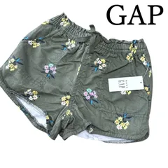 タグ付き新品　GAP　ギャップ　ベビー服　  ショートパンツ フラワープリント モスグリーン 90
